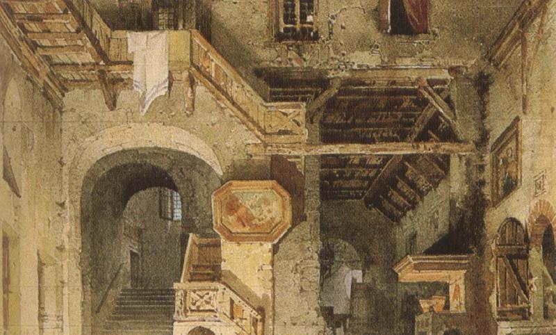 a set design by carlo ferrario for verdi s grand opera la forza del destino, giuseppe verdi